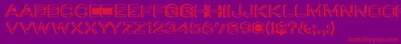 Valuoldcaps Font – Red Fonts on Purple Background