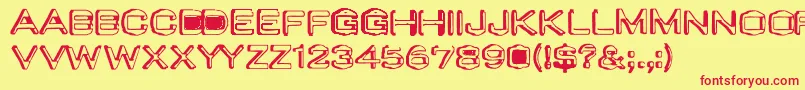 Valuoldcaps Font – Red Fonts on Yellow Background