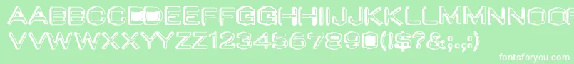 Valuoldcaps Font – White Fonts on Green Background