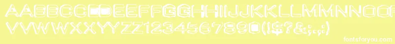 Valuoldcaps Font – White Fonts on Yellow Background