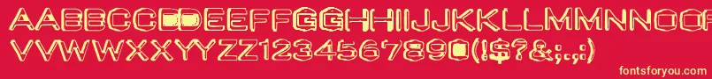 Valuoldcaps Font – Yellow Fonts on Red Background