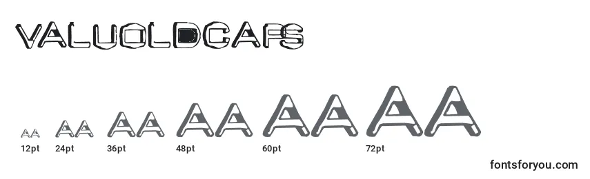 Valuoldcaps Font Sizes