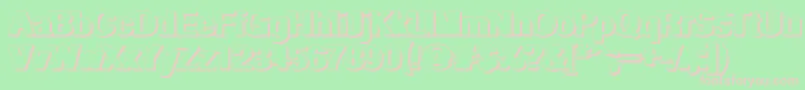 GeometricRegularshadow Font – Pink Fonts on Green Background