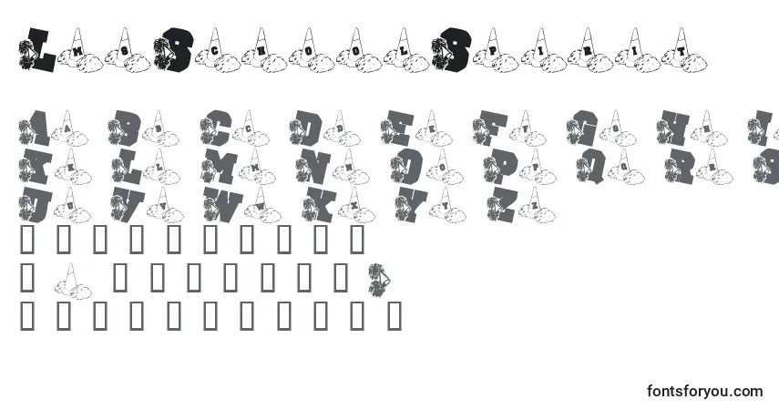 LmsSchoolSpirit font – alphabet, numbers, special characters