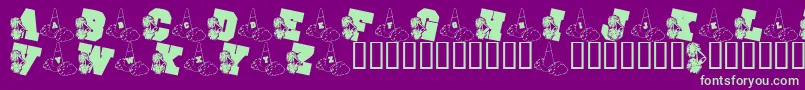 LmsSchoolSpirit Font – Green Fonts on Purple Background