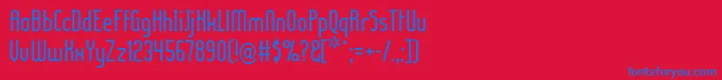 LadyIceRevisited Font – Blue Fonts on Red Background