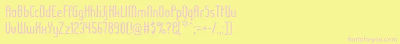 LadyIceRevisited Font – Pink Fonts on Yellow Background