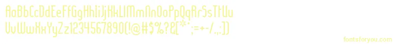 LadyIceRevisited Font – Yellow Fonts on White Background