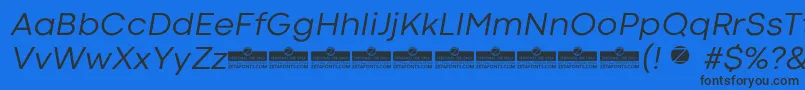 CodecColdNewsItalicTrial Font – Black Fonts on Blue Background