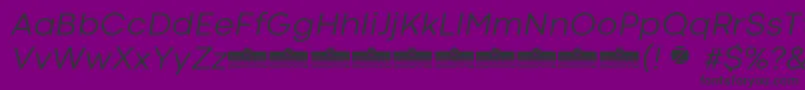 CodecColdNewsItalicTrial Font – Black Fonts on Purple Background