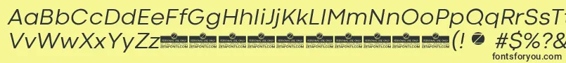 CodecColdNewsItalicTrial Font – Black Fonts on Yellow Background