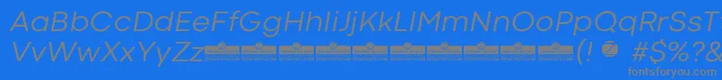 CodecColdNewsItalicTrial Font – Gray Fonts on Blue Background