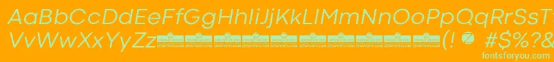 CodecColdNewsItalicTrial Font – Green Fonts on Orange Background