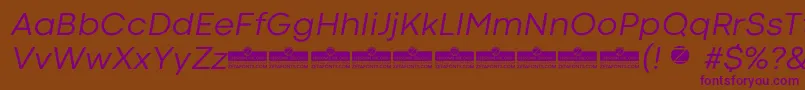 CodecColdNewsItalicTrial Font – Purple Fonts on Brown Background