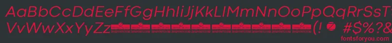 CodecColdNewsItalicTrial Font – Red Fonts on Black Background