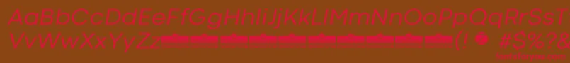 CodecColdNewsItalicTrial Font – Red Fonts on Brown Background