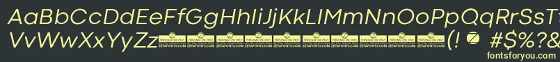 CodecColdNewsItalicTrial Font – Yellow Fonts on Black Background