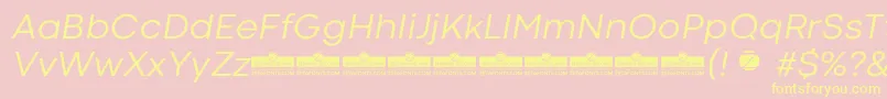 CodecColdNewsItalicTrial Font – Yellow Fonts on Pink Background