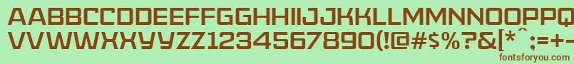 Шрифт AmericanCaptainPatrius02Fre – коричневые шрифты на зелёном фоне
