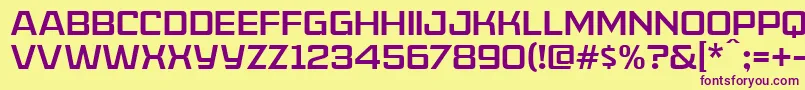 AmericanCaptainPatrius02Fre Font – Purple Fonts on Yellow Background