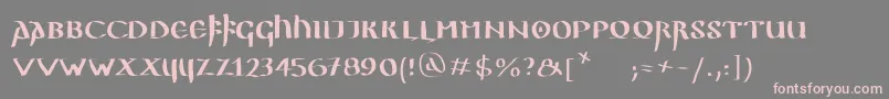 Ggothiquemk Font – Pink Fonts on Gray Background
