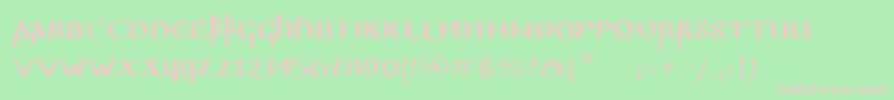 Ggothiquemk Font – Pink Fonts on Green Background