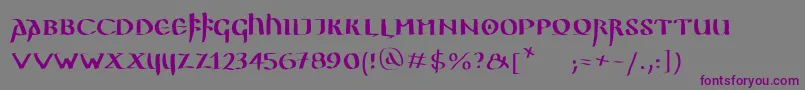 Ggothiquemk Font – Purple Fonts on Gray Background