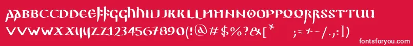 Ggothiquemk Font – White Fonts on Red Background