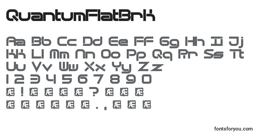 Schriftart QuantumFlatBrk – Alphabet, Zahlen, spezielle Symbole