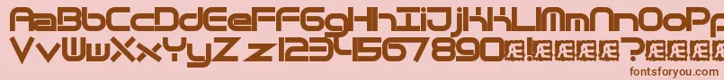 QuantumFlatBrk Font – Brown Fonts on Pink Background