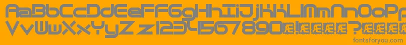QuantumFlatBrk Font – Gray Fonts on Orange Background