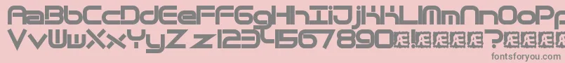 QuantumFlatBrk Font – Gray Fonts on Pink Background