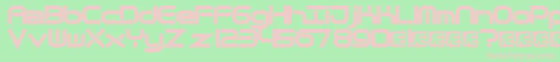 QuantumFlatBrk Font – Pink Fonts on Green Background