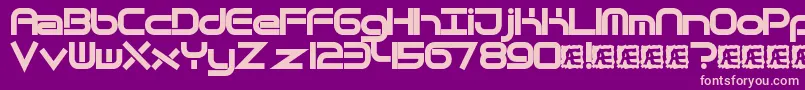 QuantumFlatBrk Font – Pink Fonts on Purple Background