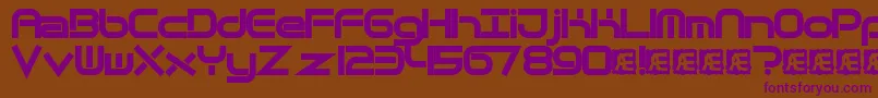 QuantumFlatBrk Font – Purple Fonts on Brown Background