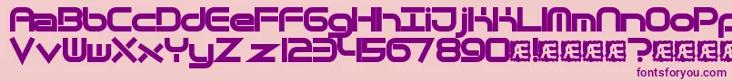 QuantumFlatBrk Font – Purple Fonts on Pink Background