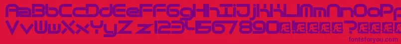 QuantumFlatBrk Font – Purple Fonts on Red Background