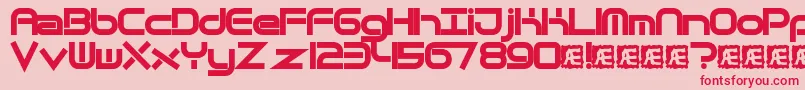 QuantumFlatBrk Font – Red Fonts on Pink Background