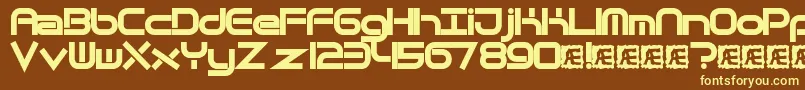 Шрифт QuantumFlatBrk – жёлтые шрифты на коричневом фоне