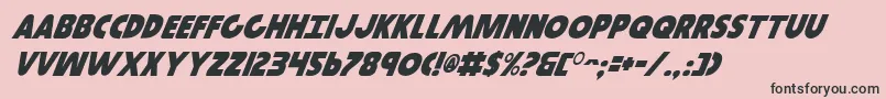 GovernorItalic-fontti – mustat fontit vaaleanpunaisella taustalla