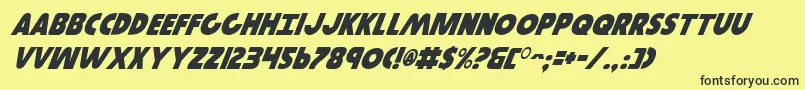 GovernorItalic-fontti – mustat fontit keltaisella taustalla