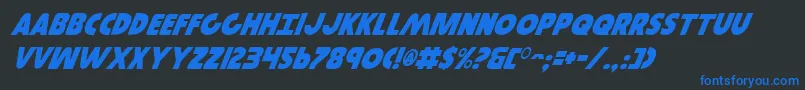 GovernorItalic Font – Blue Fonts on Black Background