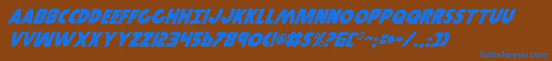 GovernorItalic Font – Blue Fonts on Brown Background