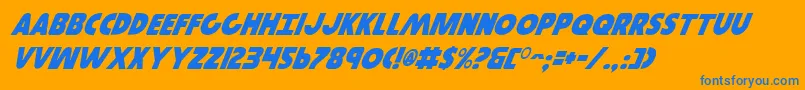 GovernorItalic Font – Blue Fonts on Orange Background