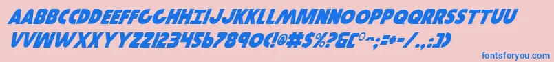 GovernorItalic Font – Blue Fonts on Pink Background