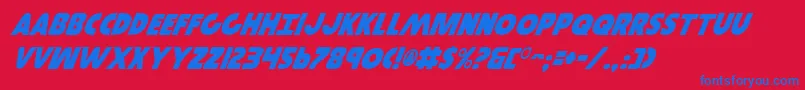 GovernorItalic Font – Blue Fonts on Red Background