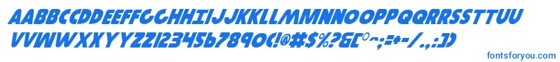 GovernorItalic Font – Blue Fonts on White Background
