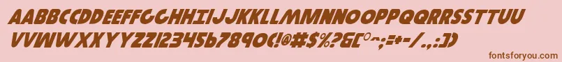 GovernorItalic Font – Brown Fonts on Pink Background