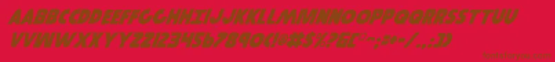 Czcionka GovernorItalic – brązowe czcionki na czerwonym tle