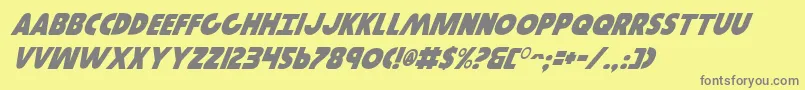 GovernorItalic Font – Gray Fonts on Yellow Background